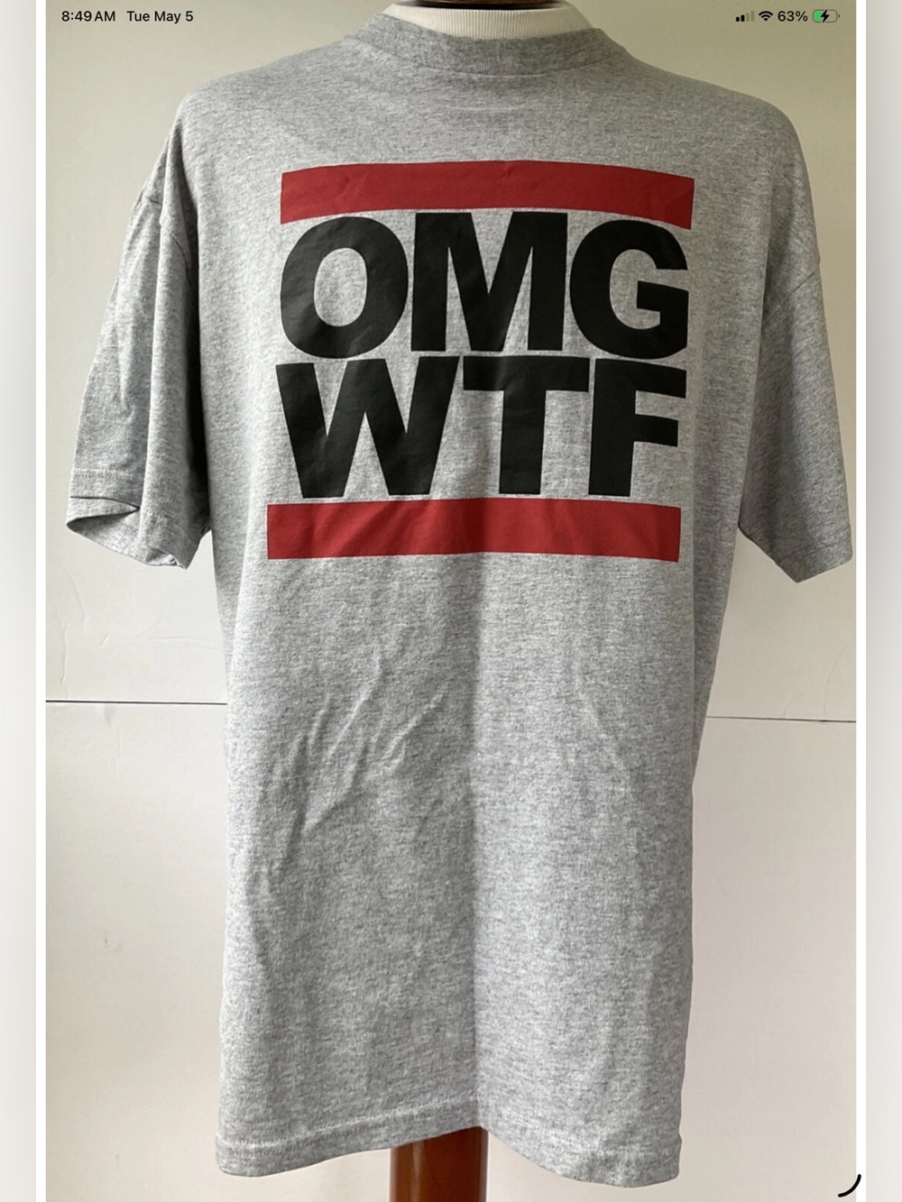 FUNNY Graphic T-SHIRT WTF, OMG,  Size XL